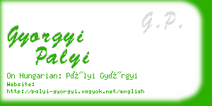 gyorgyi palyi business card